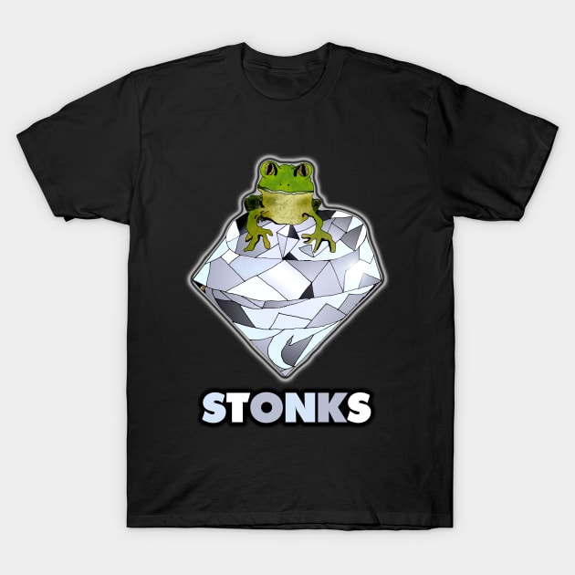 Stonks Frog T-Shirt by IanWylie87